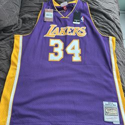 mitchell &ness size 2x lakers shaq 