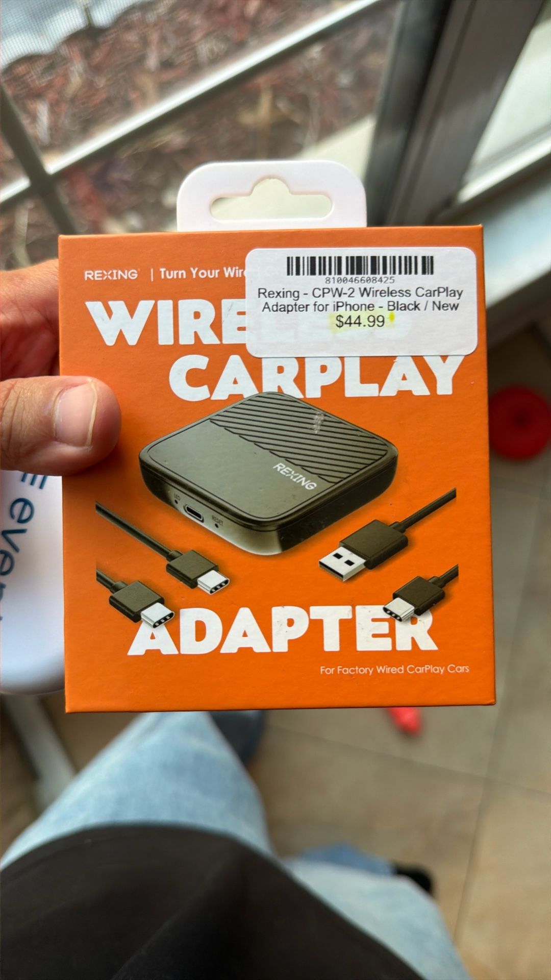 Rexing - CPW-2 Wireless CarPlay Adapter for iPhone - Black