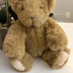 1997 Vermont Company Plush Teddy Bear Stuffed Jointed Great American Beige 12"