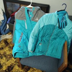Girls Gerry Winter Coat Hat And Gloves Size 10/12