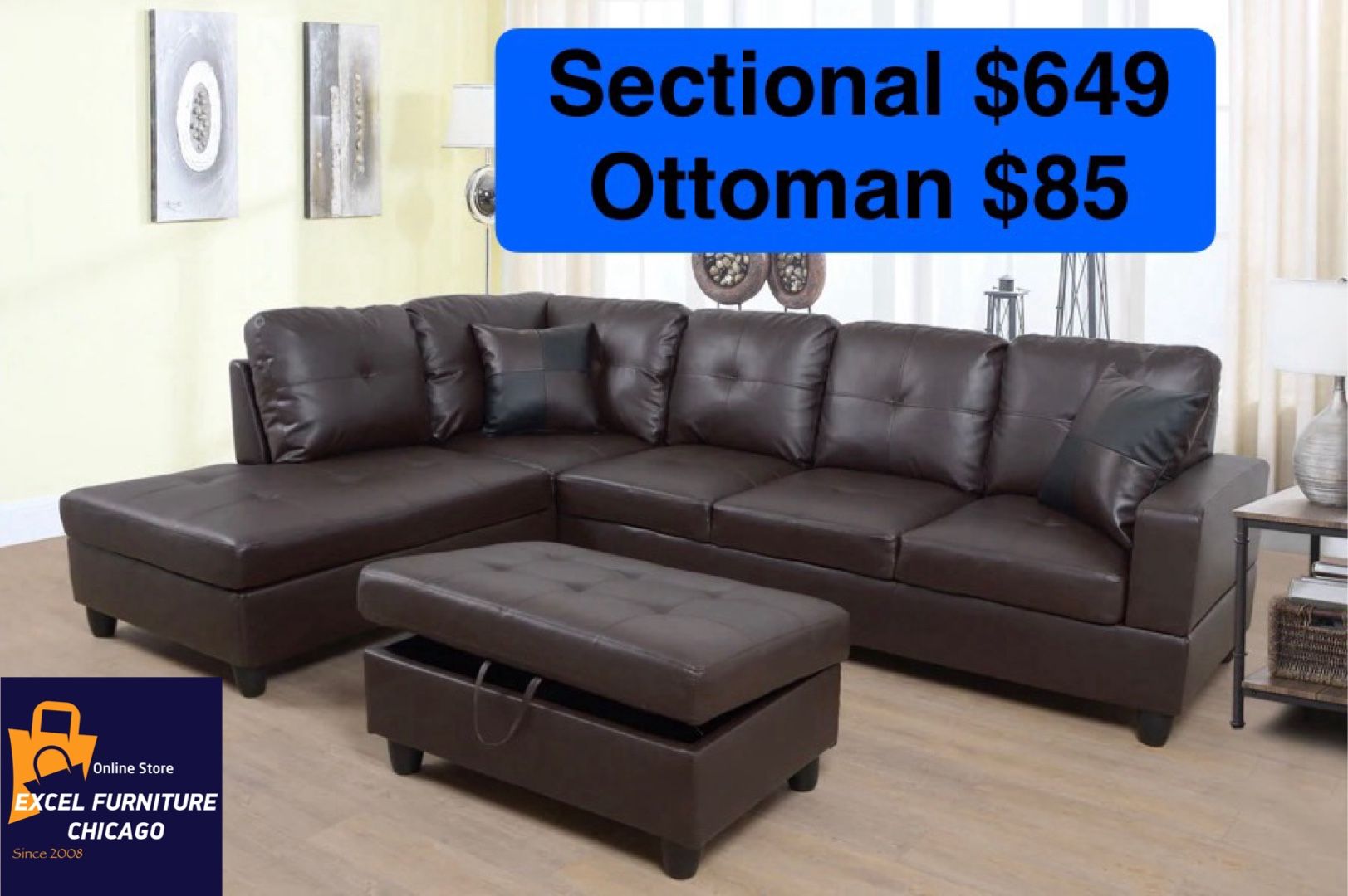 🔥FREE DELIVERY🔥Brand New Sectional Sofa Couch