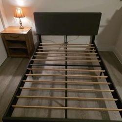 Dark Gray Headboard and Platform 