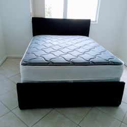 $370 Queen Bed Frame With Mattress And Boxspring Brand New Free Delivery 