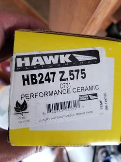 Corvette “Hawk” Ceramic Front Brake Pads