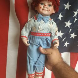 Raggedy Ann And Andy Porcelain Dolls 