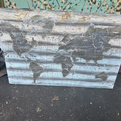 Large Art Work Of World Map