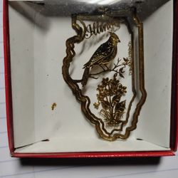 Brass Cardinal Ornament 