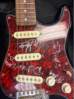 Fender squier Stratocaster signed by Sammy Hagar and band