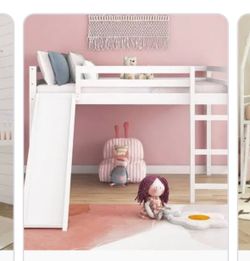 Loft bed with slide