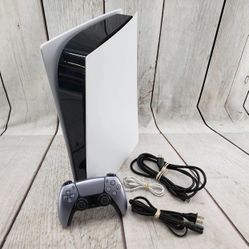 Sony PS5 Digital Ed. 825GB w/ one controller, cords, good condition