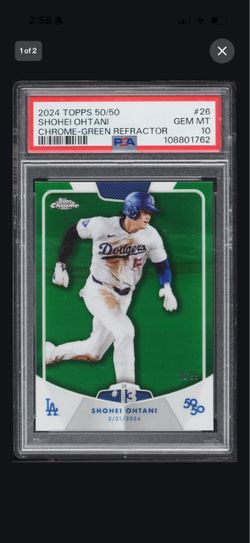 Shohei Ohtani 50/50 Green Refractor psa 10