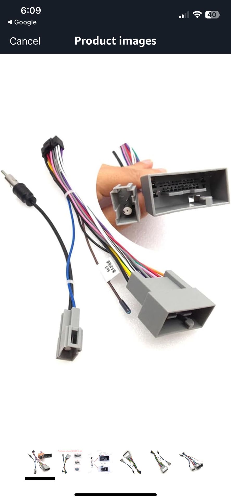 16pin Car Radio Stereo Power Retrofit Harness Cable Wire fit for Honda Fit City Greiz Honda Insight 2010-2014 with Radio Antenna Adapter