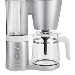 ZWILLING Enfinigy Glass Drip Coffee Maker 12 Cup, Awarded the SCA Golden Cup Standard, Silver
