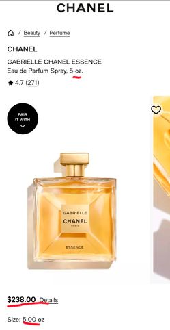 Gabrielle Chanel Essence 5 oz
