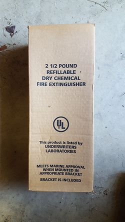 Brand new in the box 2.5 lbs ABC Dry Chemical Fire Extinguisher with bracket
