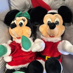 Mickey And Minnie Christmas Plush