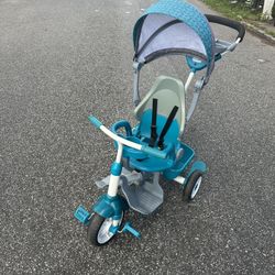🚲 Little Tikes 4-in-1 Trike with Push Handle & Canopy – Great Condition! ☀️ 