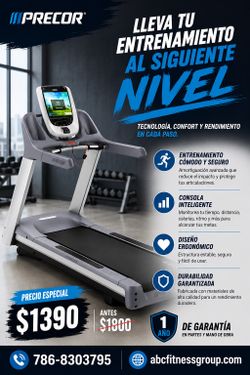 PRECOR TRM 885 V1 TREADMILL W/P80 CONSOLE