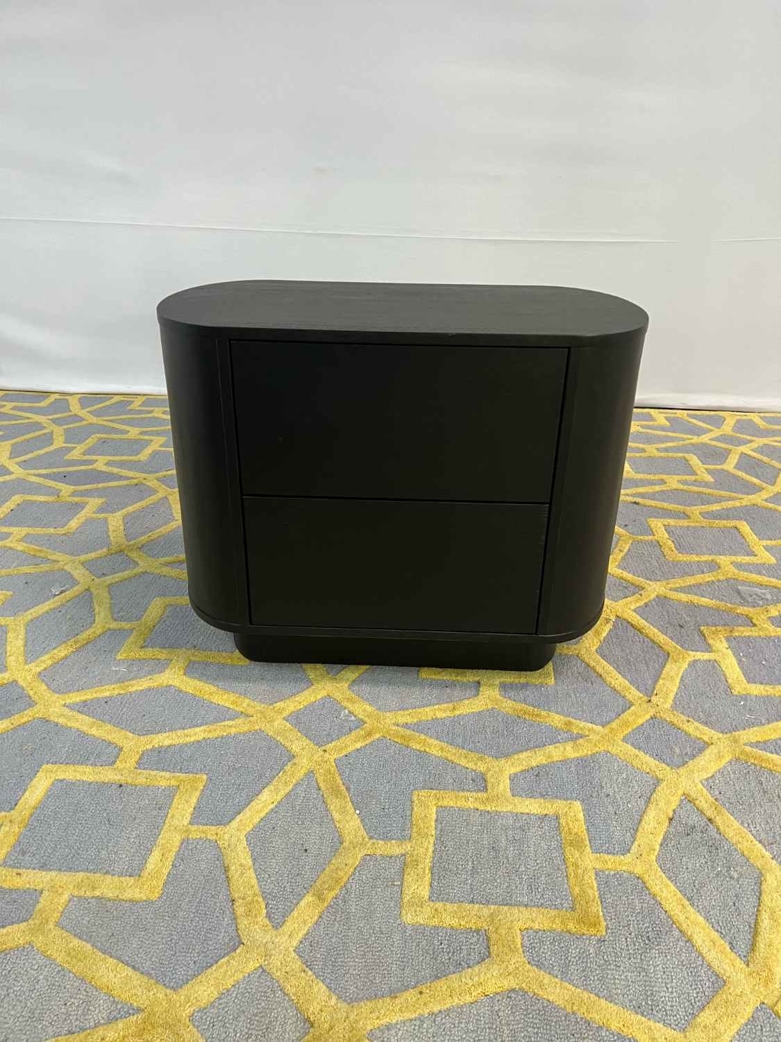 ( Delivery Available ) LuLu & Georgia Black Wooden Nightstand