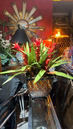 Beautiful artificial flowers with Vase