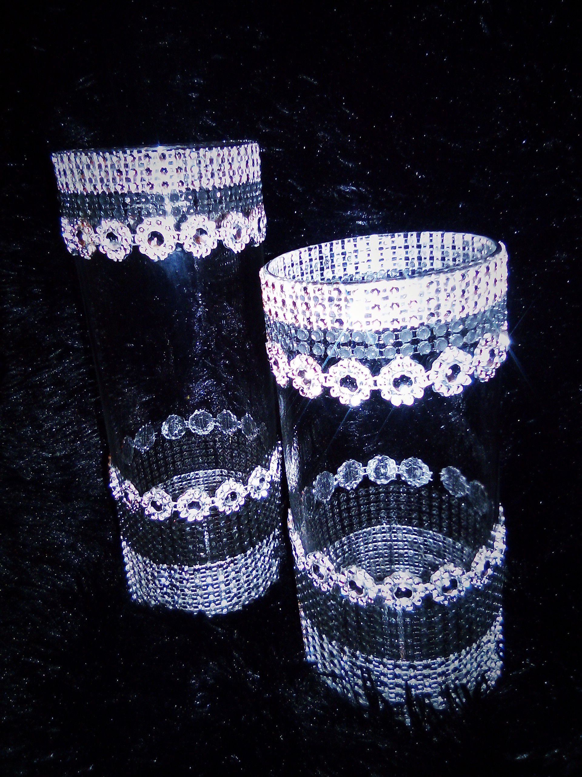 Set Black/Sliver Vase arrangement