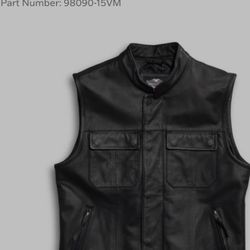 New Harley Leather Vest 