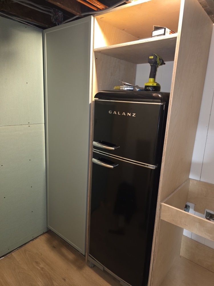 Black Retro REFRIGERATOR- GALANZ