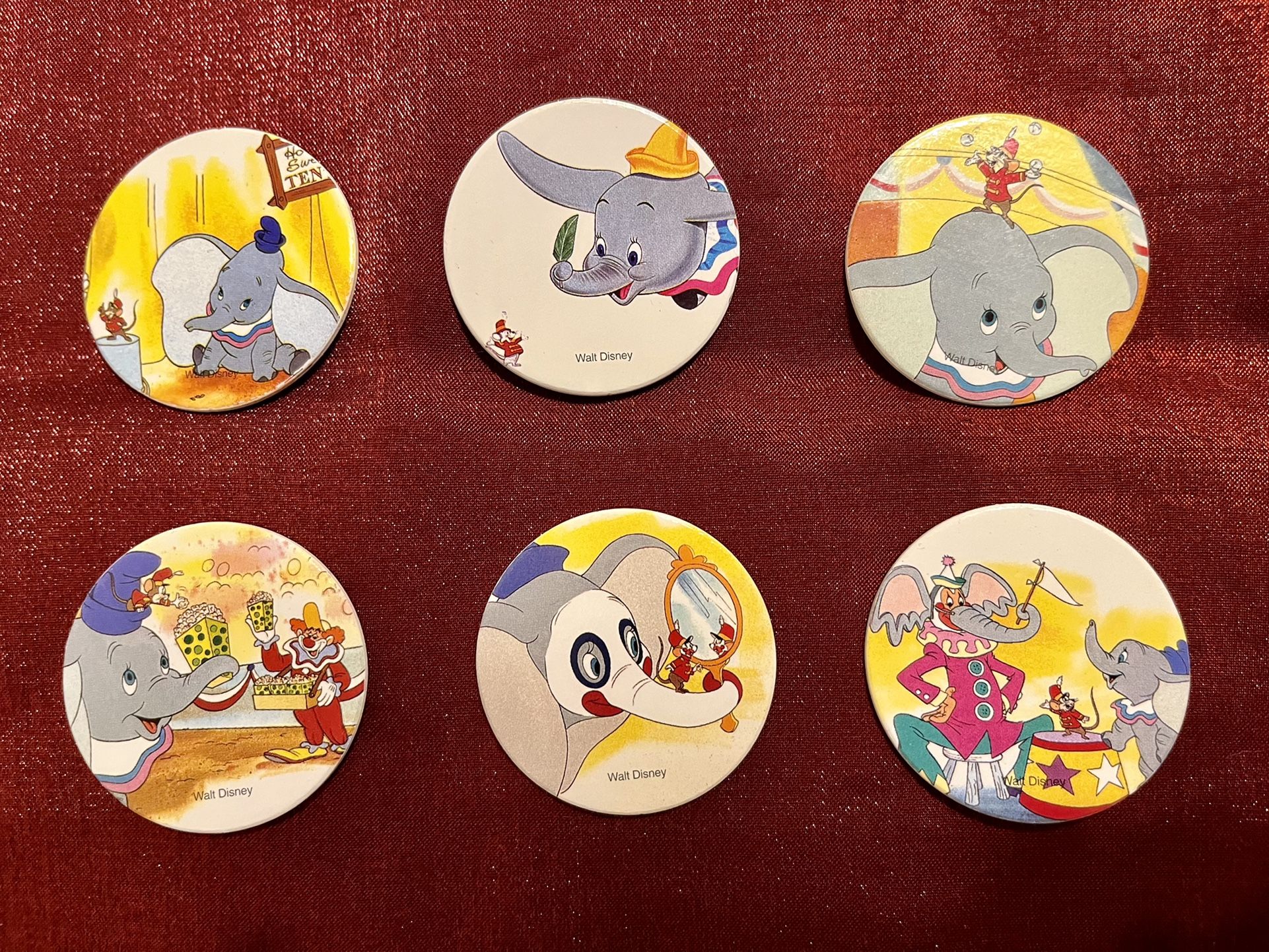 Vintage Dumbo Walt Disney Pogs Milk Caps