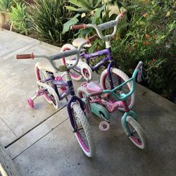 2 Huffy Sea Star 16” & 1 Paw Patrol 12” Girl’s Bicycle