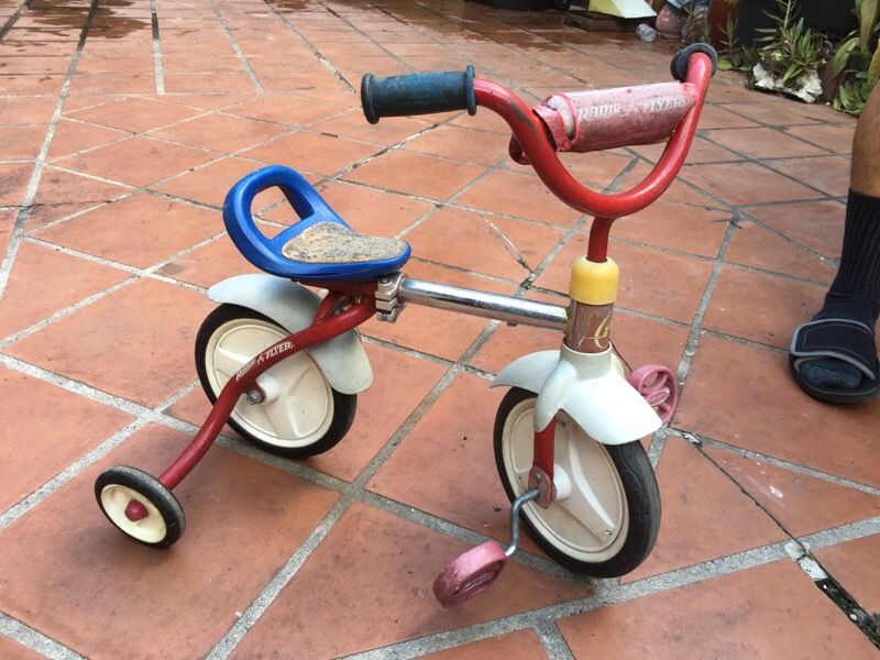 Vintage Toddler Radio Flyer Bike with Training Wheels