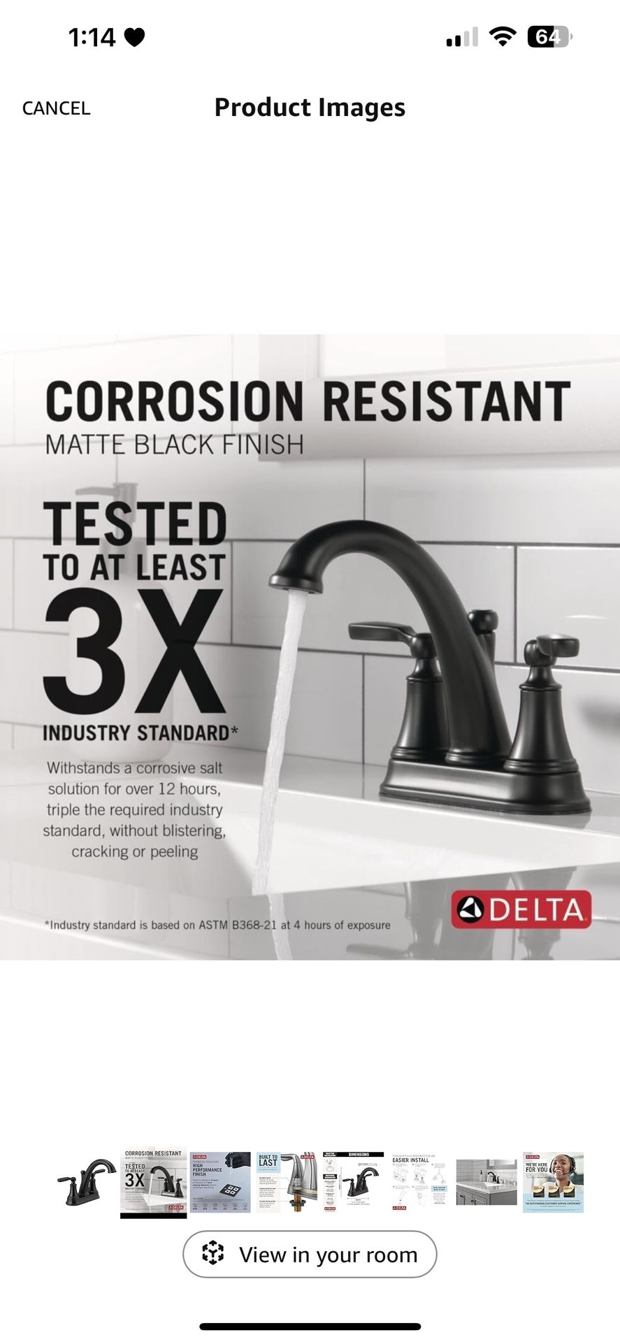 Delta Two Handle Centerset Bathroom Faucet
