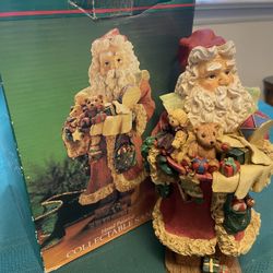 Hand Painted Santa Figurine 9"
