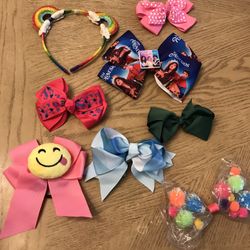Rainbow Headband And bows 