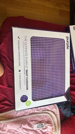 Purple Ultimate Seat Cushion - for gaming - long car rides - hard seats - office chair