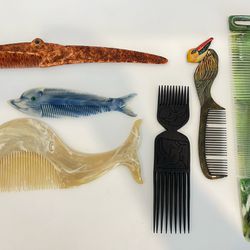Collection of Vintage Hair Combs Made In France
