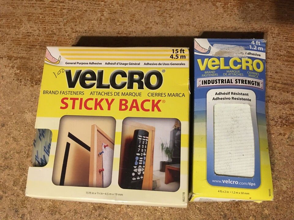 Lot Of 2 Velcro Industrial Strength 4 Feet X 2 Inches & Velcro Sticky Back 15 Feet X 3/4 Inches