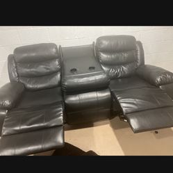 Recliner Sofa And Loveseat With Cup Holders