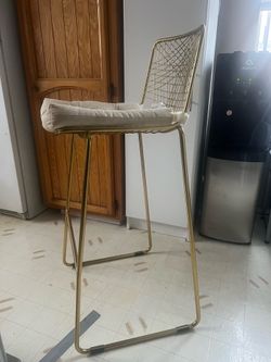 Gold metal bar stools