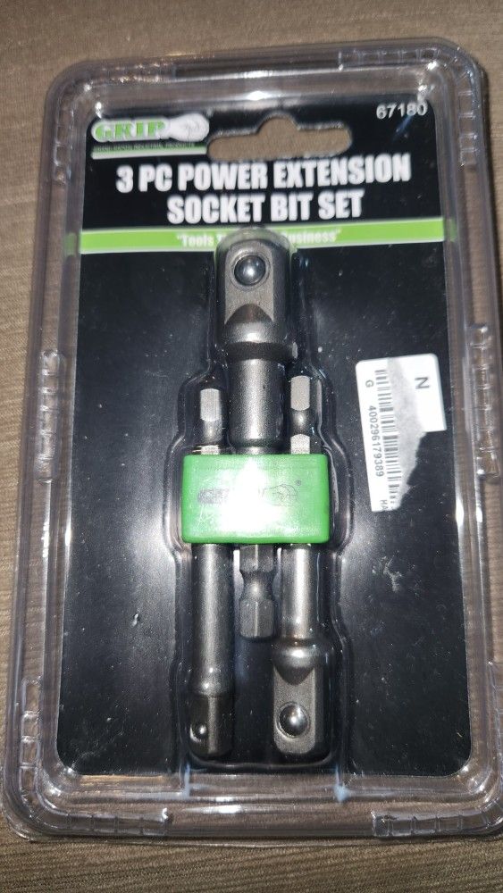 Grip 3pc Impact Driver Socket Bit Set
