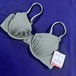 Bikini Top From Shade & Shore- Green, Size 34D. Send Your Best Offer