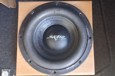 Set of SKAR, 8 inch subwoofers, competition awarded, audio pipe equalizer bundle