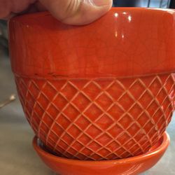 Bright orange 6inch Planter