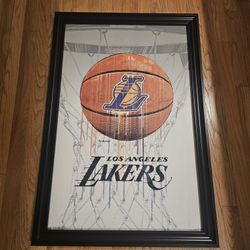 Lakers poster with black frame