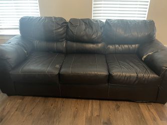 Coffee Colored Leather Sofa And Love seat