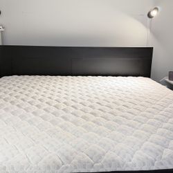 King Sz Bed With Night Stand From Ikea