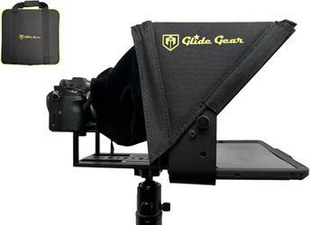 Glide Gear Teleprompter – DSLR, Tablet, Smartphone – 12" Glass, Carry Case