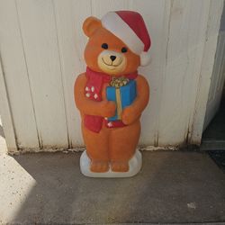 Vintage  Seasonal Teddy Bear Blow Mold Yard Display Large 