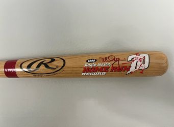 Rawlings Mark McGwire 1998 single-season 70 home run record mini bat