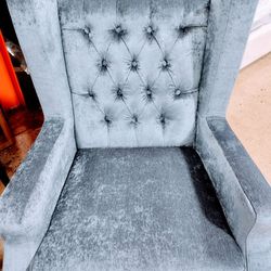 Grayish Green Wing Back Chair (New)