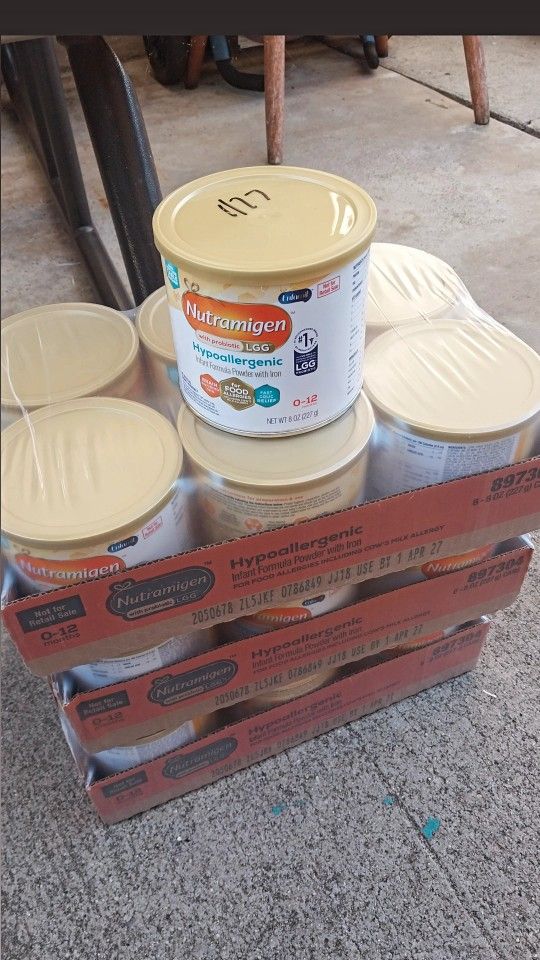 12 CANS NUTRAMIGEN LGG
8 OUNCE AVAILABLE $160
CASH/ZELLE
ALL BRAND NEW AND SEALED
(Delivery is Available)